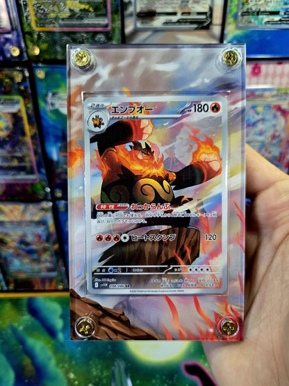 Pokemon Emboar AR 098/086 White Flare Extended Art Case