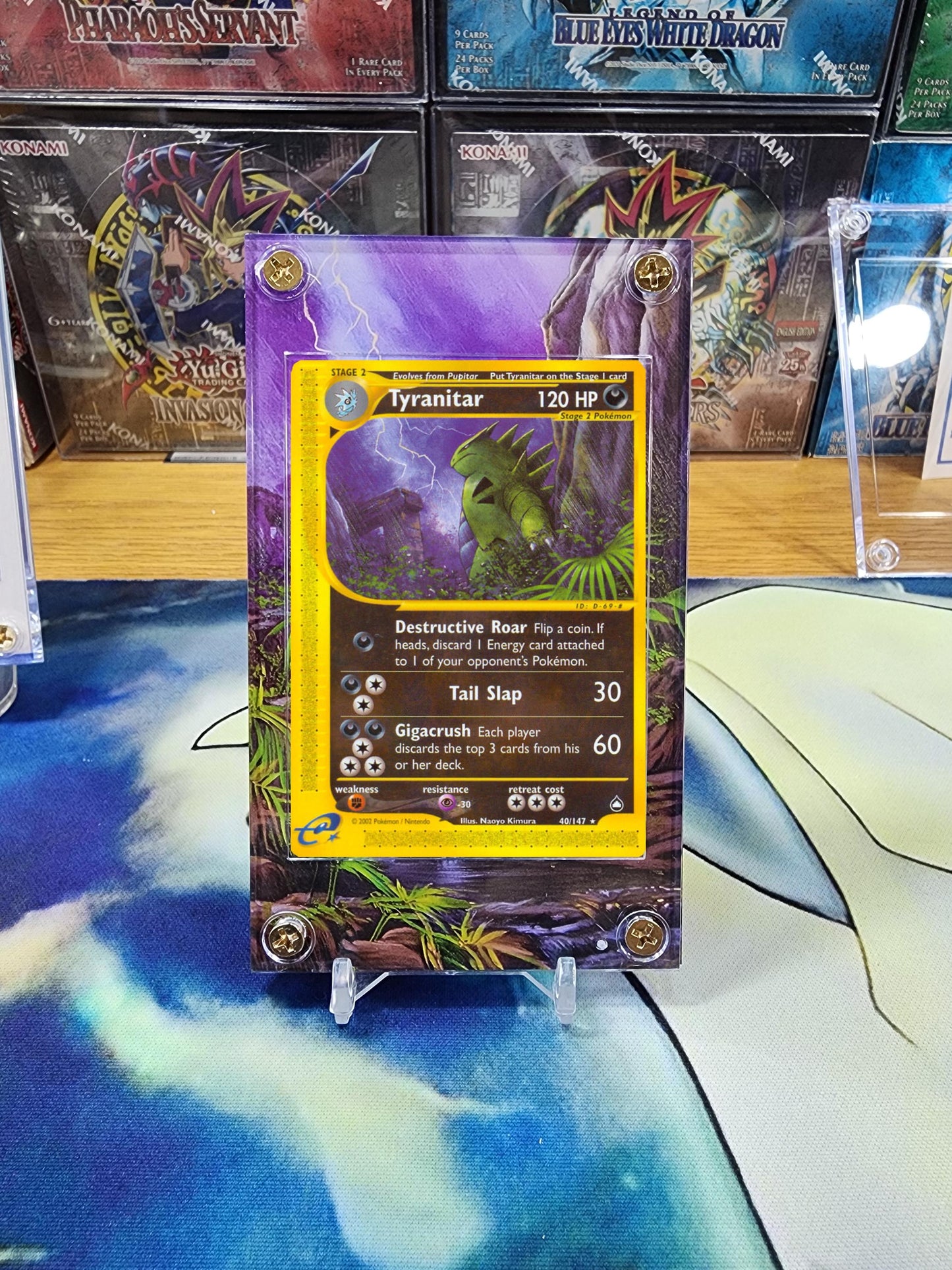 X2 Pokemon Tyranitar 66/165 29/165 Expedition Aquapolis Extended Artwork Cases
