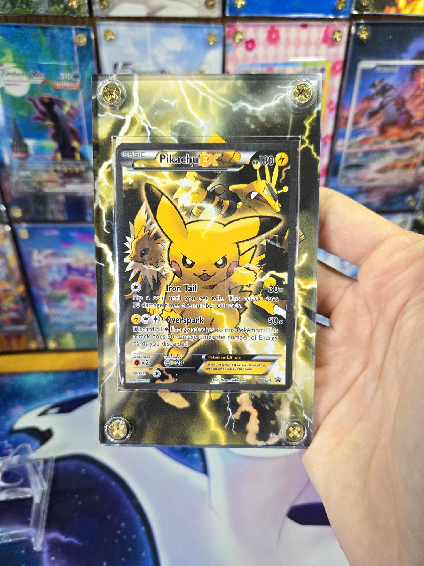 Pokemon Pikachu EX XY124 Promo Extended Artwork Case
