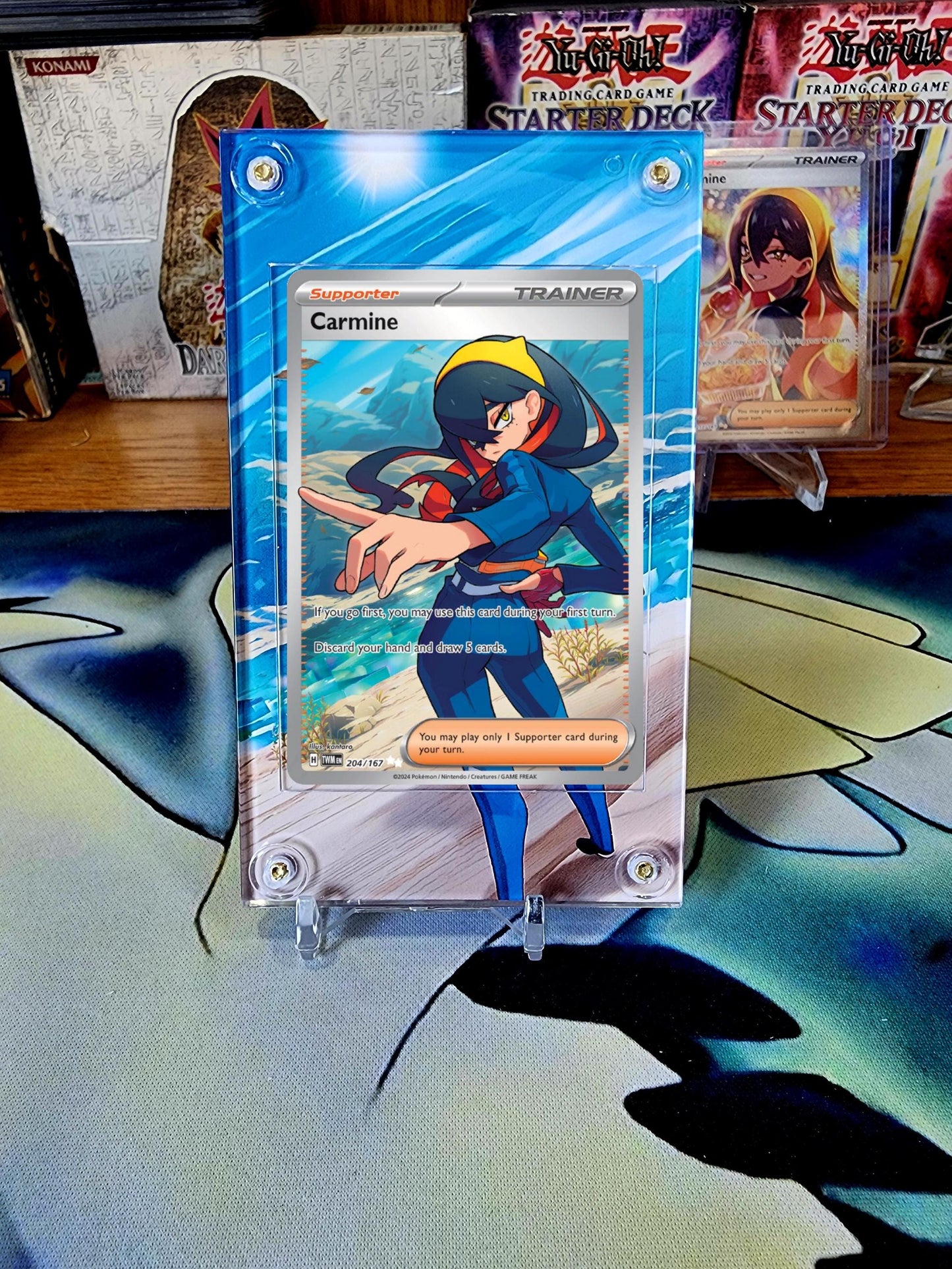 x2 Pokemon Carmine 217 & 204 SIR Twilight Masquerade Extended Artwork Cases