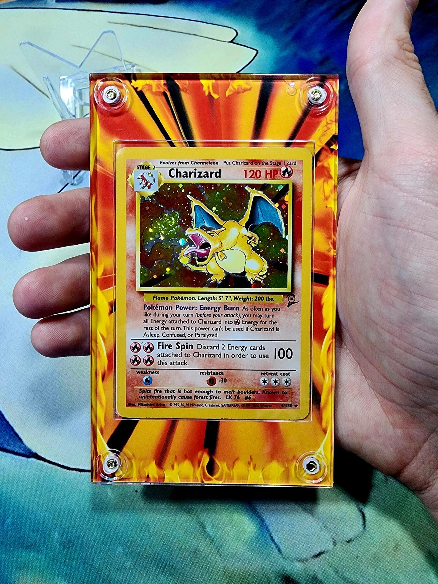 Pokemon Charizard Base Set Custom Extended Artwork Case
