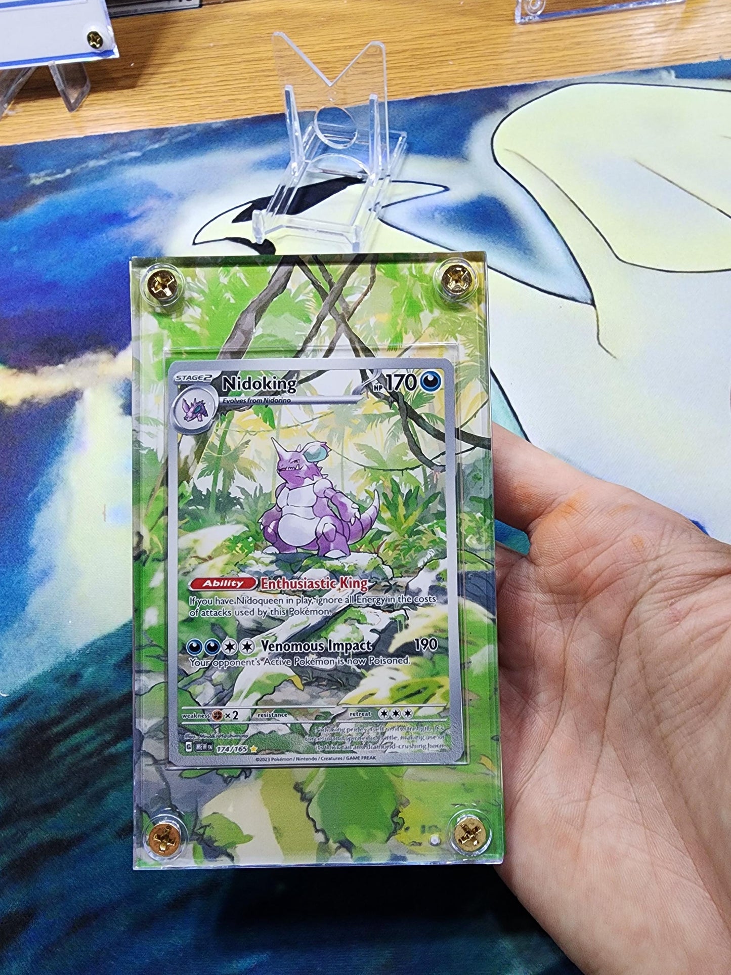 Pokemon 151 Nidoking 174/165 Custom Display Case from Pokemon 151 Extended Artwork