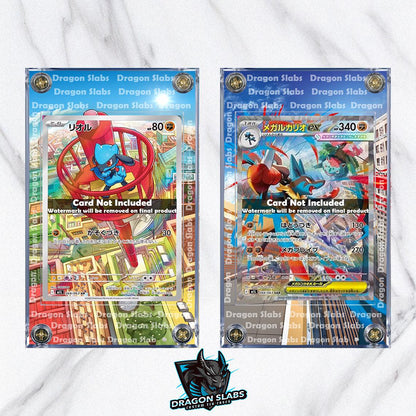 x2 Pokemon Mega Lucario SAR Riolu AR 068 088/063 M1L Mega Brave Extended Art Custom Case