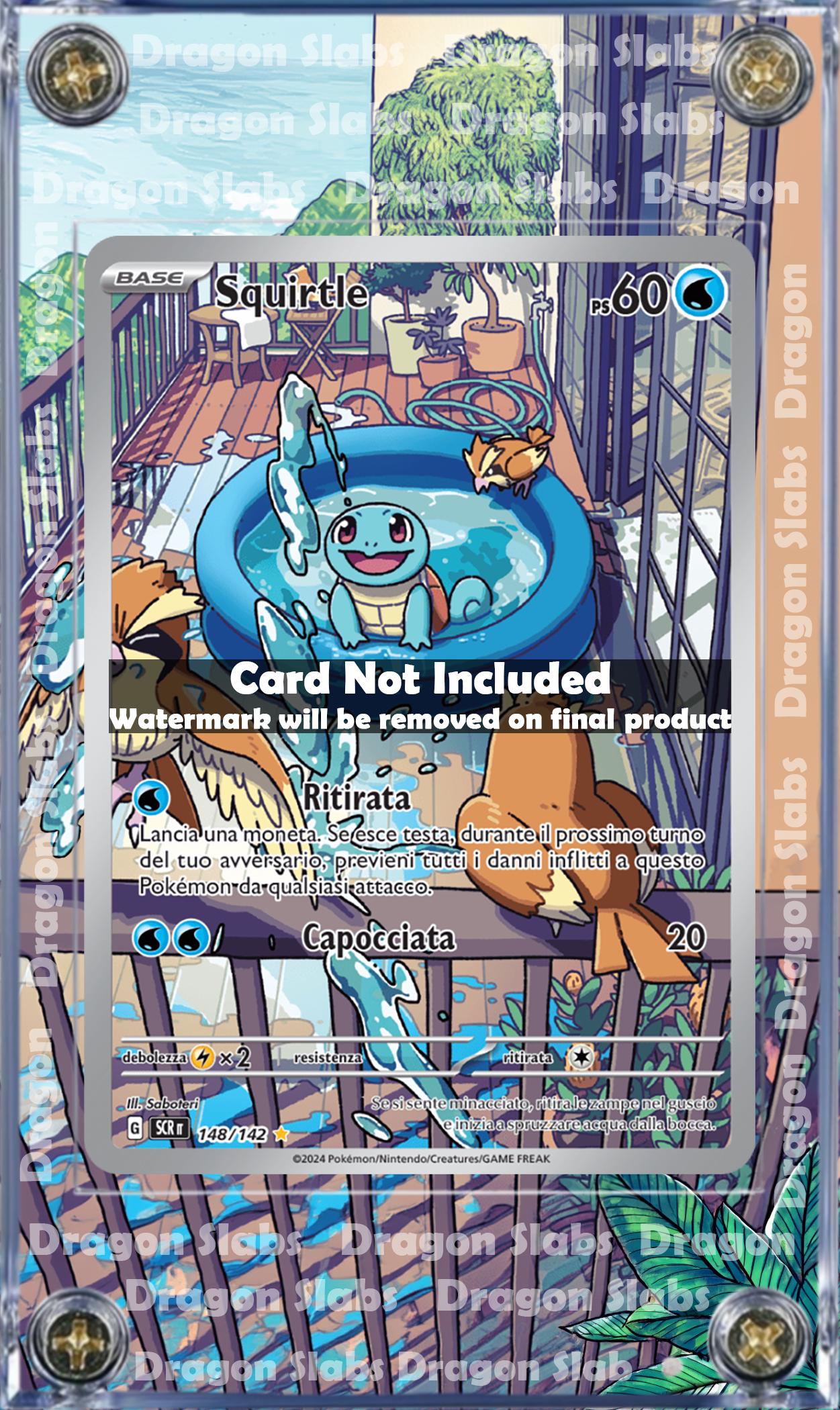 Pokemon Squirtle Stellar Crown SVG IR 148/142 Card Custom Display Case