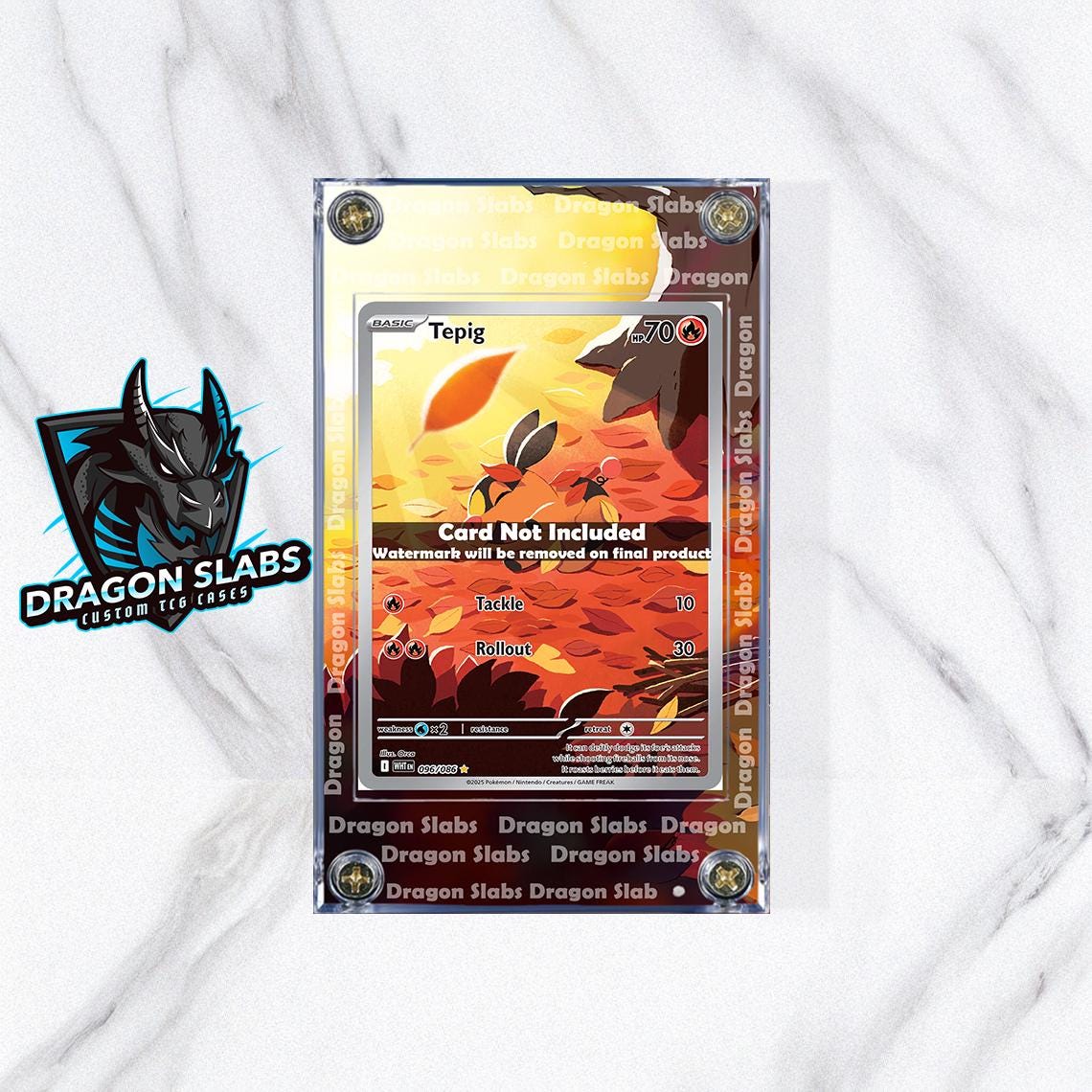 Pokemon Tepig IR 096/086 White Flare Extended Art Case