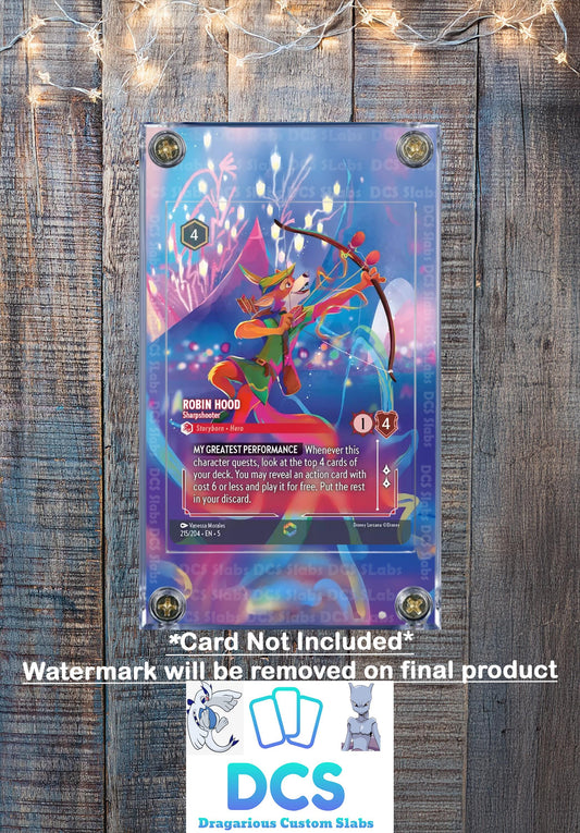 Disney Lorcana Shimmering Skies Robin Hood Sharpshooter 215/204 Enchanted  Chapter 5 Custom Case