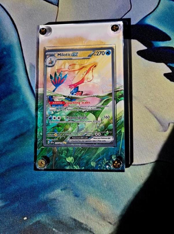 Pokemon Milotic EX 237/191 IR Custom Display Case from Surging Sparks Extended Artwork
