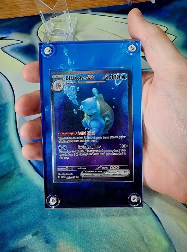 Pokemon Blastoise EX 200 SIR 151 Extended Art Case Extended Artwork
