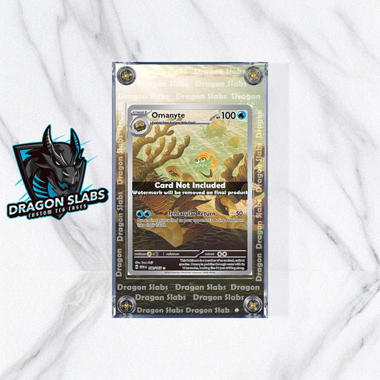 Pokemon 151 Omanyte 180/165 Custom Display Extended Artwork Case
