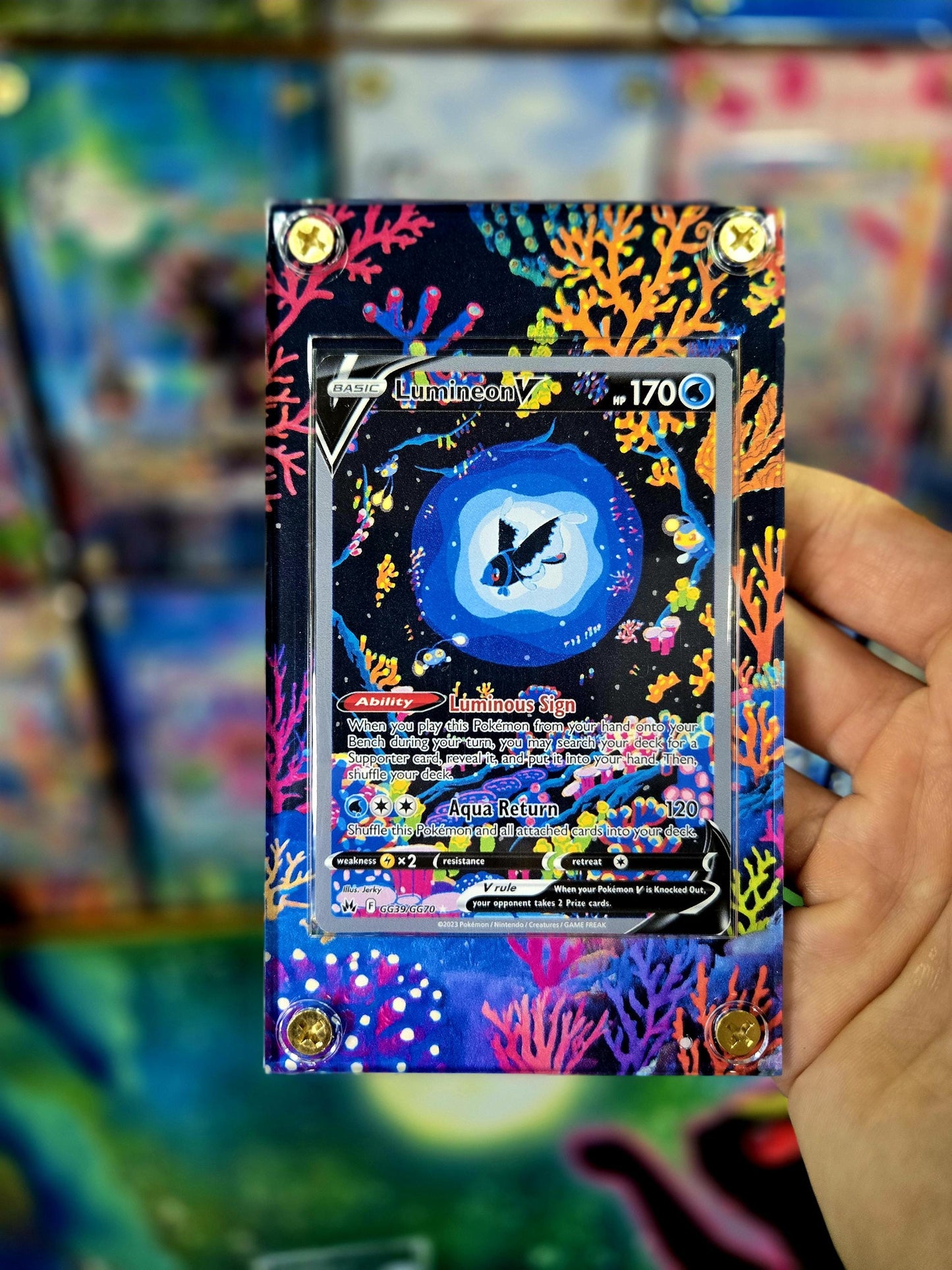 Pokemon Lumineon V GG39/GG70 Crown Zenith Extended Art Case