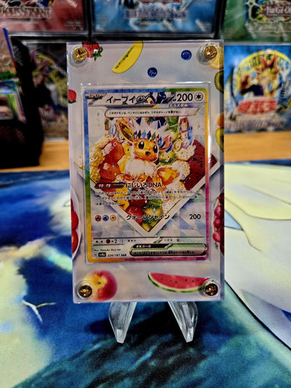 Pokemon Card Eevee ex SAR 224/187 sv8a Terastal Festival Pristmatic Evolutions Custom Case