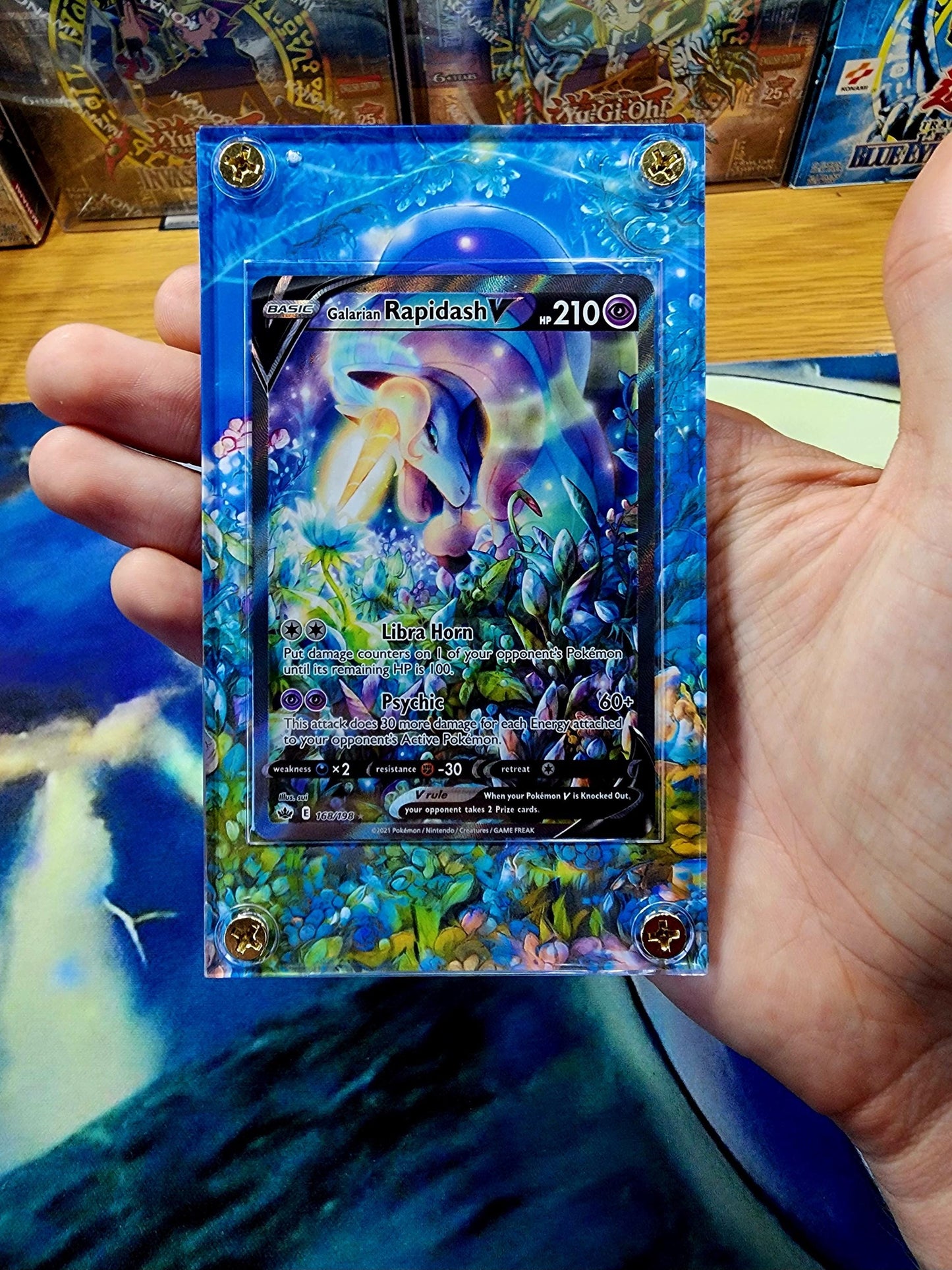Pokemon Galarian Rapidash V Chilling Reign 168/198 Extended Artwork Case