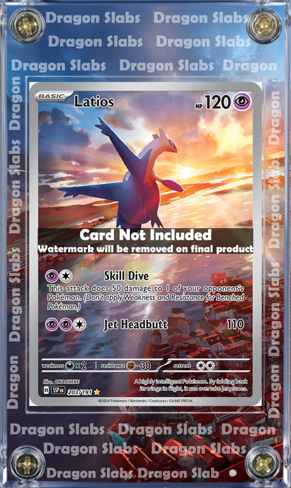 Pokemon Latios 203/191 IR Custom Display Case from Surging Sparks