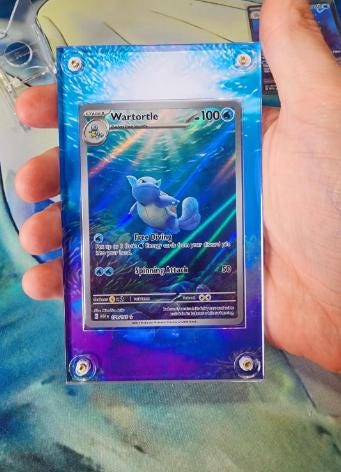 Pokemon 151 Wartortle IR 171 Custom Display Case Extended Artwork