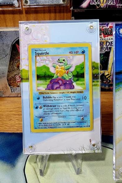 x3 Pokemon Squirtle, Wartortle, Blastoise Base Set Extended Artwork Cases