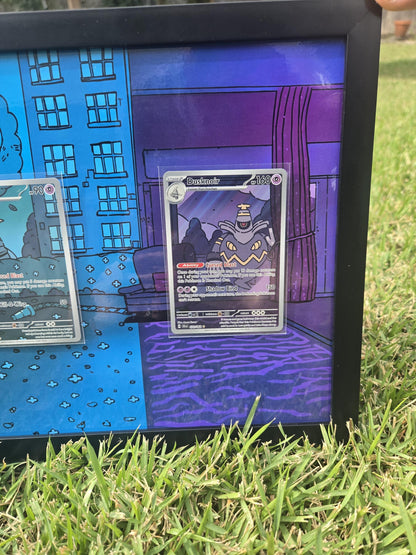 Pokemon Duskull Duclops Dusknoir Shrouded Fable 8.5 x 14" Display Frame Extended Artwork