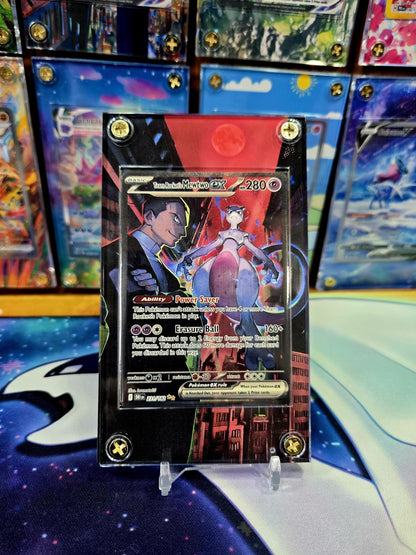 Pokemon Team Rocket's Mewtwo ex SIR 231/182 Destined Rival Extended Art Case