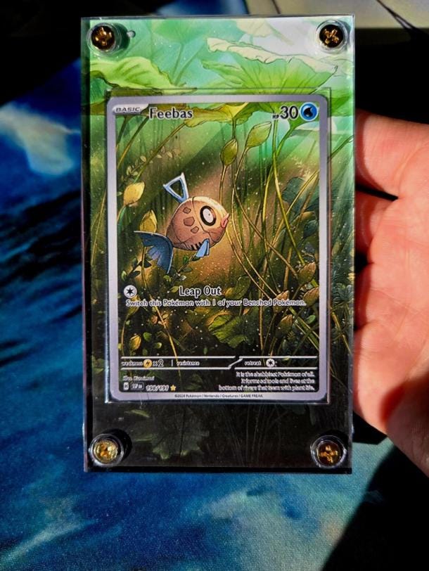 x2 Pokemon Milotic EX & Feebas 237/191 198/191 IR Custom Extended Artwork Cases from Surging Sparks