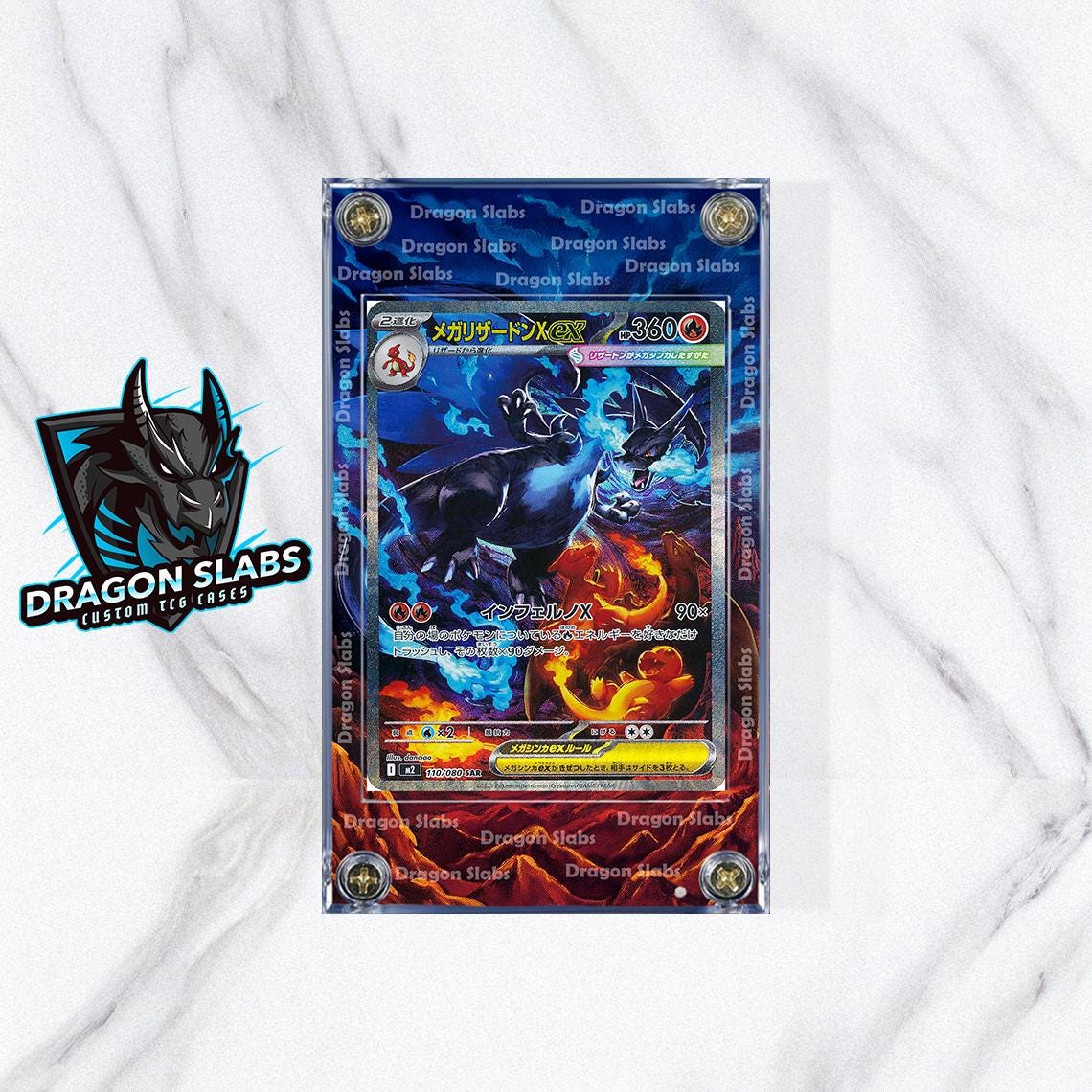 Pokemon Mega Charizard ex SAR 110/080 M2 Inferno X Extended Artwork Case