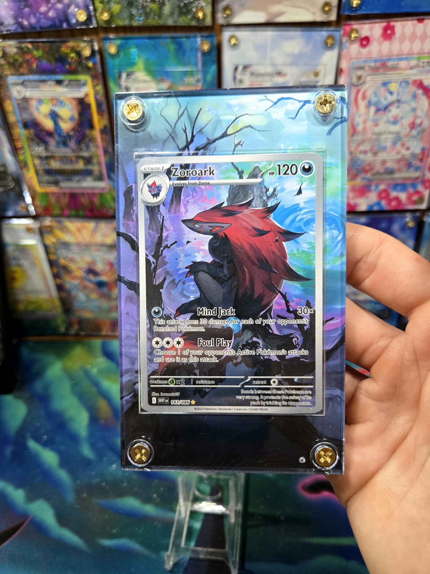 Pokemon Zoroark 143/086 White Flare Extended Art Case