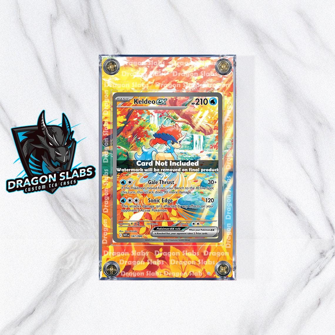 Pokemon Keldeo EX 167/086 White Flare Extended Art Case