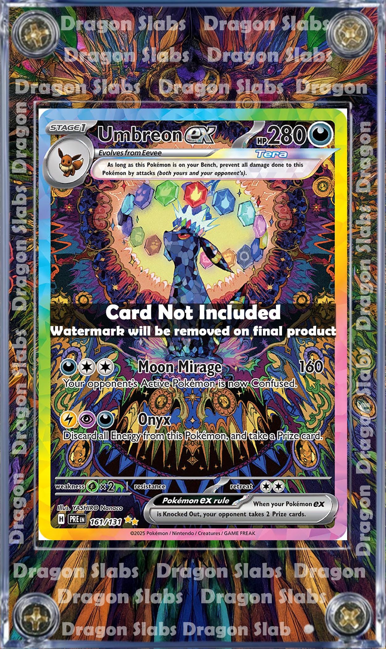 Pokemon Umbreon EX SIR 161/131 Prismatic Evolutions Custom Case