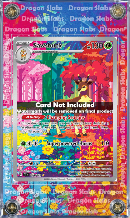 x2 Pokemon Deerling 165/162 & Sawsbuck 166/162 Extended Art Custom Cases