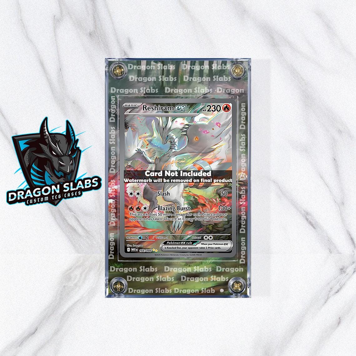 Pokemon Reshiram EX English SIR 166/086 White Flare Extended Art Case