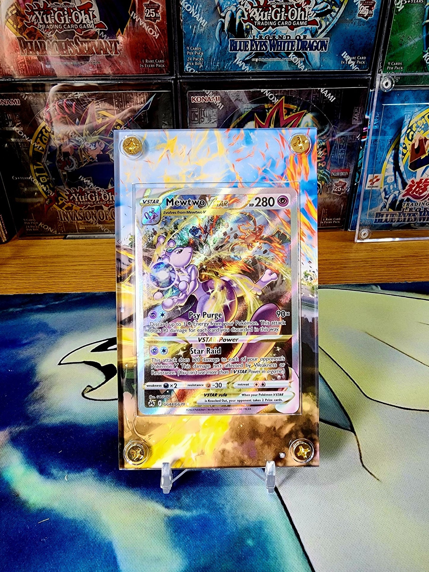 Pokemon Mewtwo Vstar GG40 & Charizard SWSH262 Crown Zenith Custom Display Cases Extended Artwork