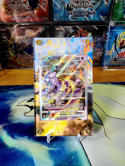 Pokemon Mewtwo Vstar GG40 & Charizard SWSH262 Crown Zenith Custom Display Cases Extended Artwork