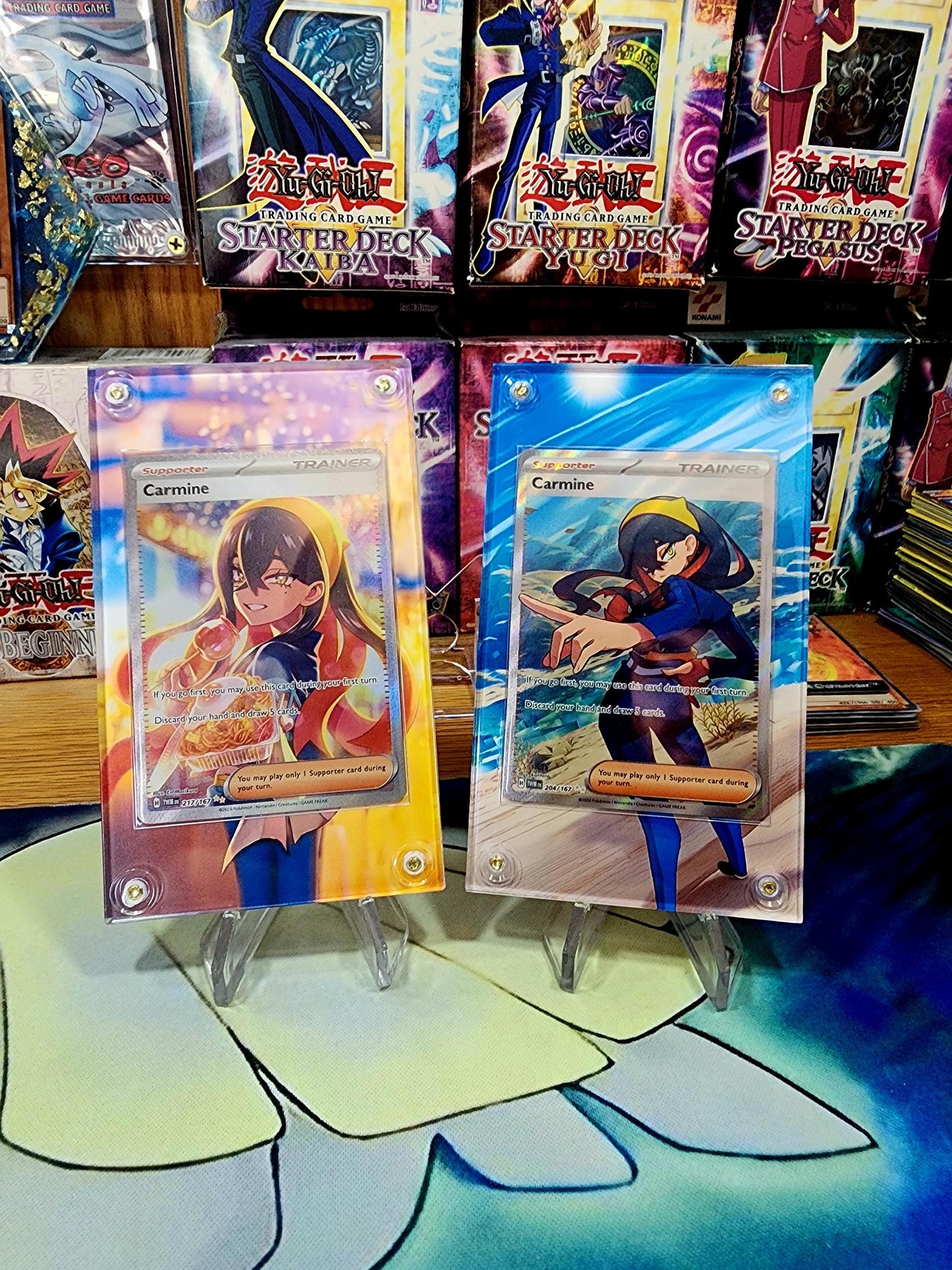 x2 Pokemon Carmine 217 & 204 SIR Twilight Masquerade Extended Artwork Cases