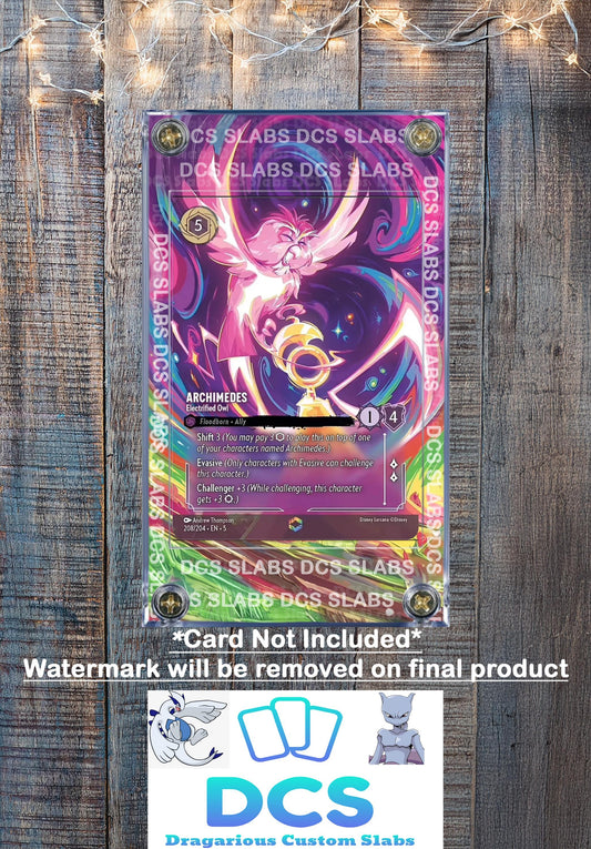 Disney Lorcana Shimmering Skies Archimedes Electrified Owl 208/204 Enchanted Chapter 5 Custom Case