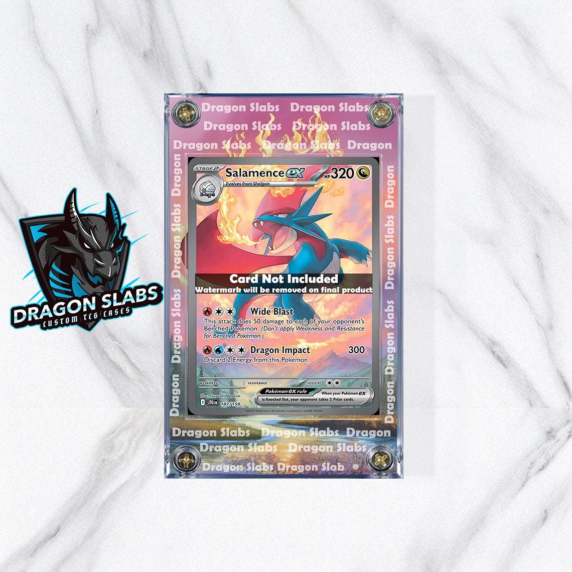 Pokemon Salamence EX SIR 187/159 Journey Together Extended Art Custom Case