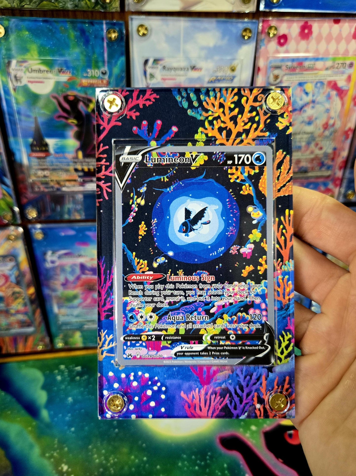 Pokemon Lumineon V GG39/GG70 Crown Zenith Extended Art Case