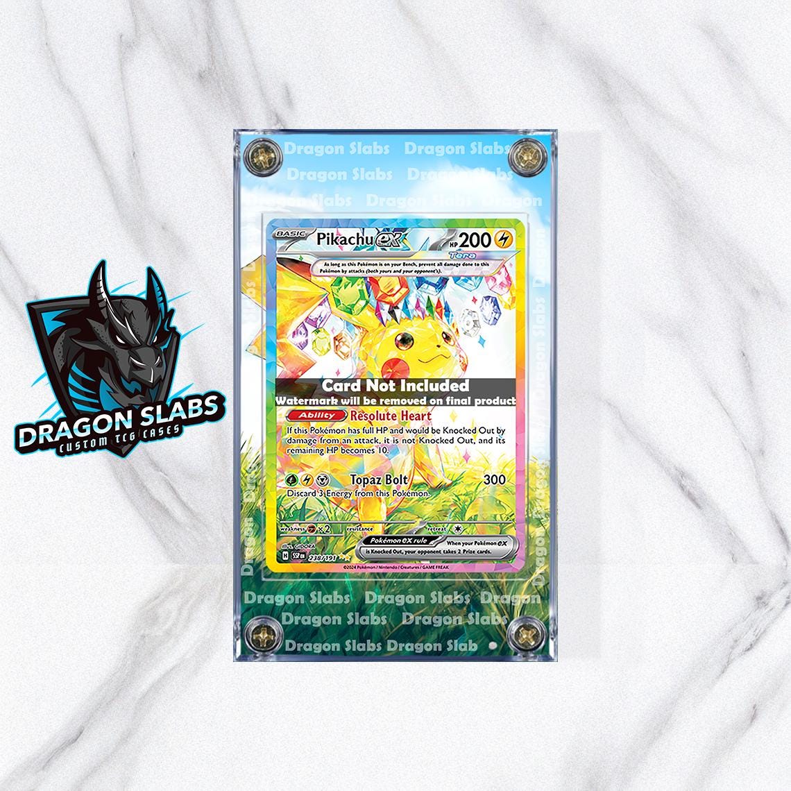 Pokemon Pikachu EX 238/191 SIR Extended Artwork Case from Surging Sparks