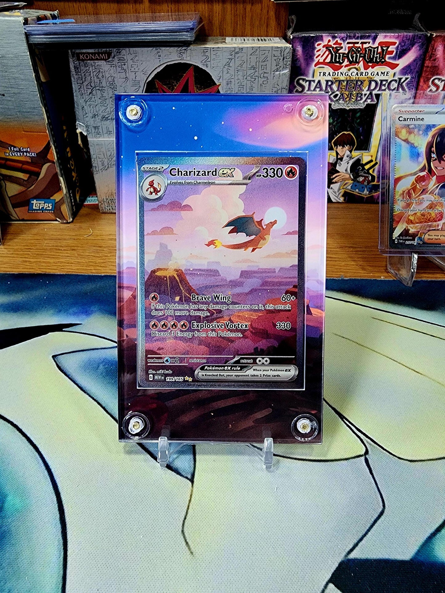 Pokemon Charmander, Charmeon, Charizard 151 Custom Display Cases Extended Artwork