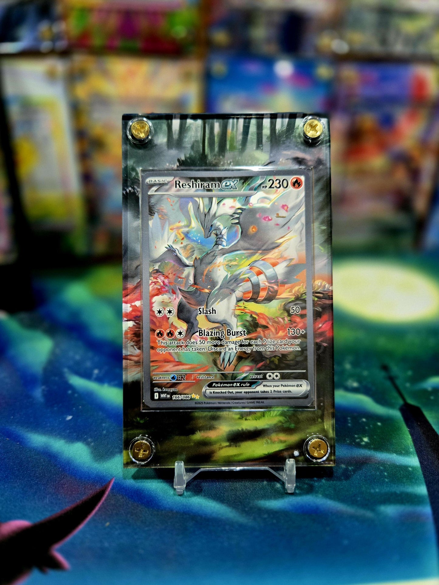 Pokemon Reshiram EX English SIR 166/086 White Flare Extended Art Case