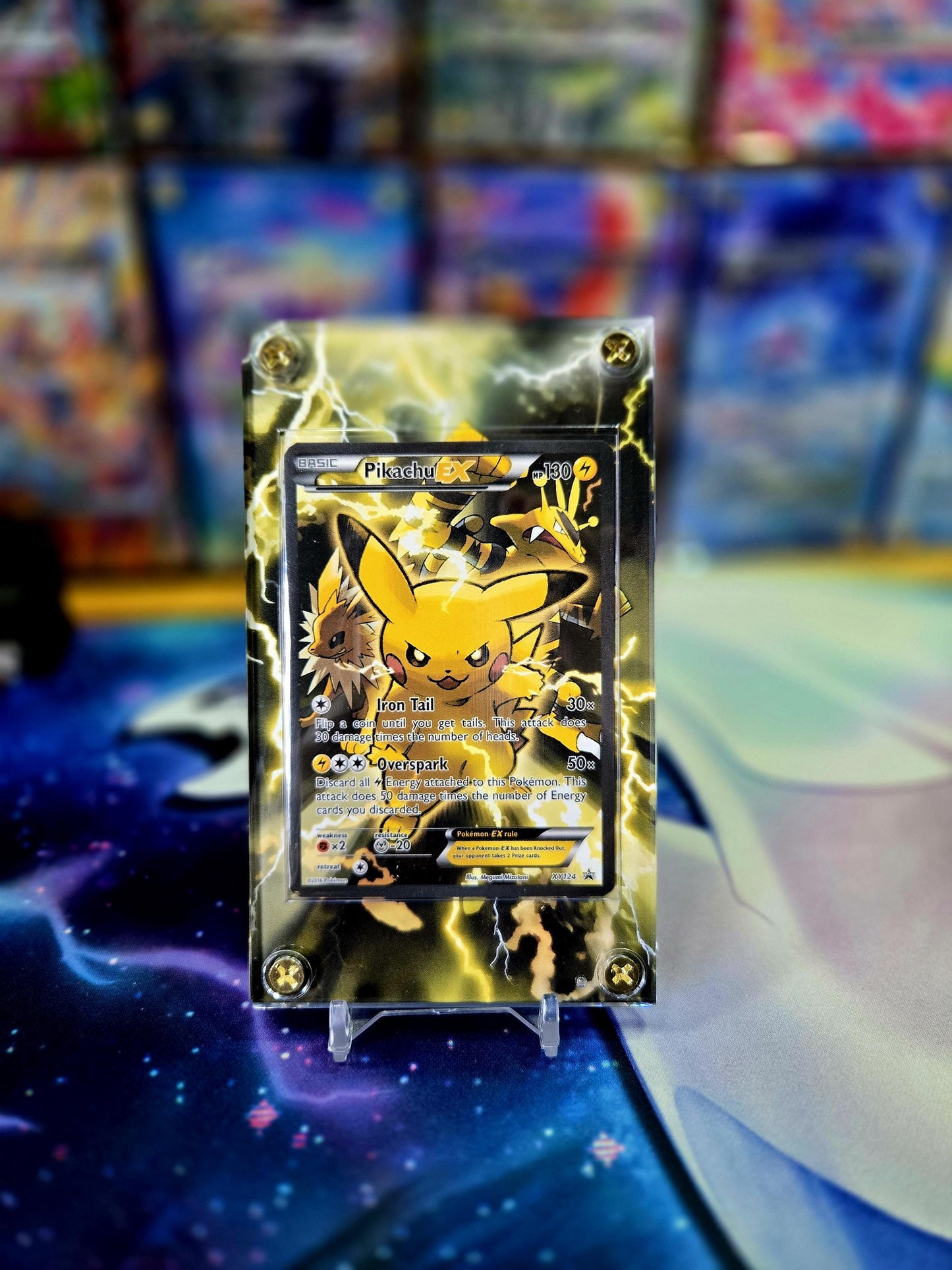 Pokemon Pikachu EX XY124 Promo Extended Artwork Case
