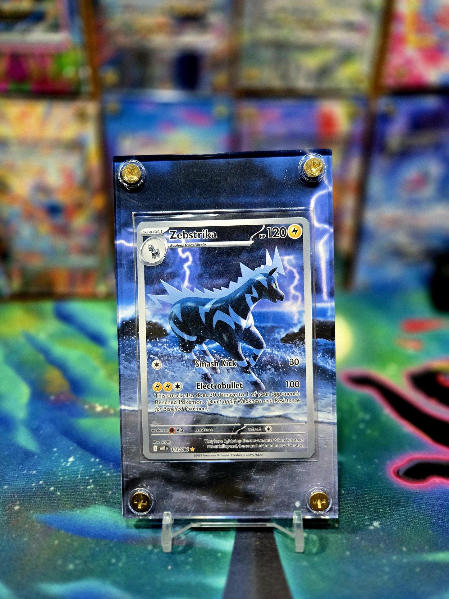 x2 Pokemon Blitzle Zebstrika 114 115 IR White Flare Extended Art Cases