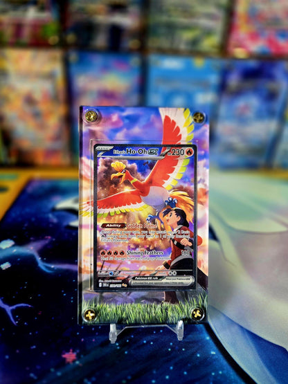 Pokemon Ethan's Ho-Oh ex 230/182 SIR Destined Rivals Extended Art Case