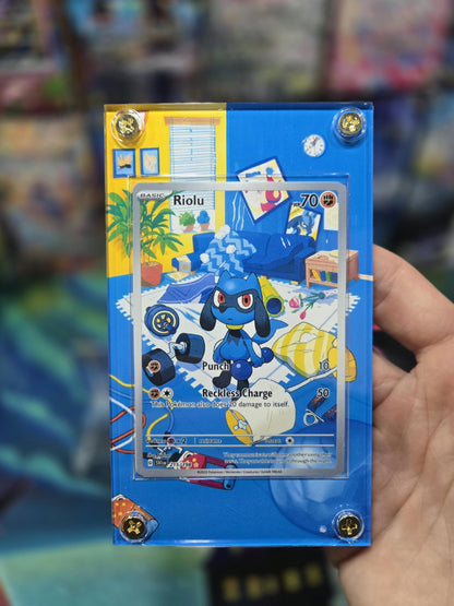 Pokemon Riolu 215/198 Scarlet & Violet Base Extended Art Custom Case