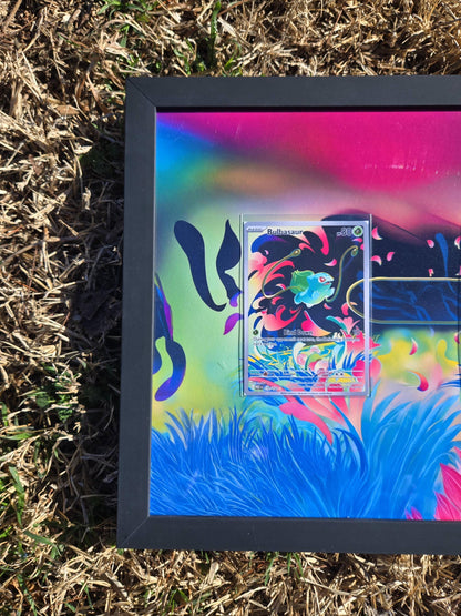 Pokemon Bulbasaur & Ivysaur Mega Evolutions Extended Art Frame 8.5 x 11 Frame