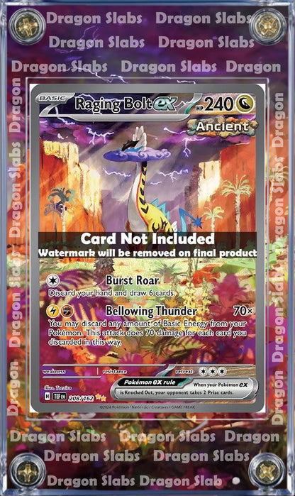 Pokemon Raging Bolt EX 208 Silver Tempest Extended Art Case