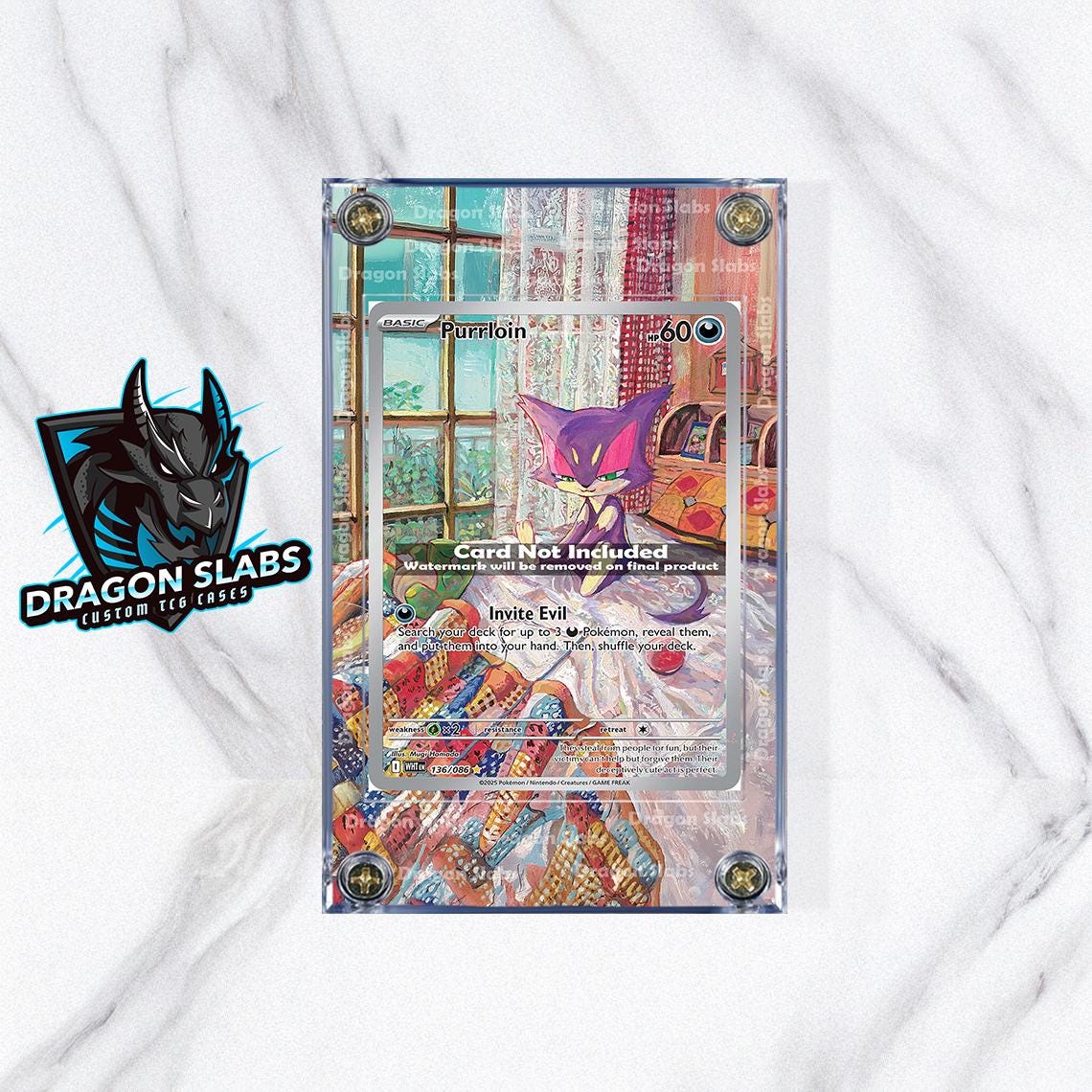 Pokemon Purrloin IR 136/086 White Flare Extended Artwork Case