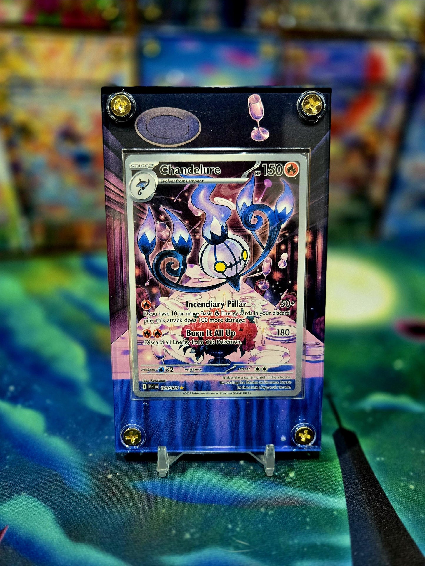 Pokemon Chandelure 103/086 IR White Flare Extended Art Case