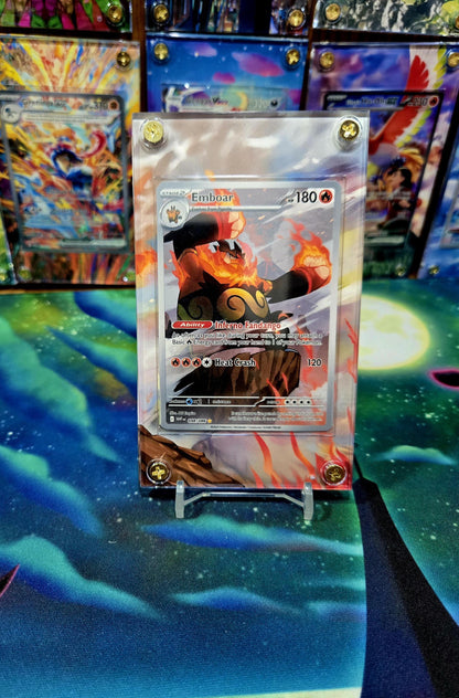 Pokemon Emboar IR 098/086 White Flare Extended Art Case