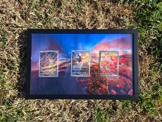 Latias Ex Latios Mesprit Surging Sparks 8.5 x 14" Display Frame Extended Art