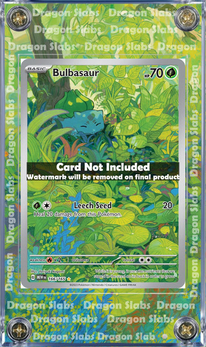 Pokemon 151 Bulbasaur IR 166 Custom Display Case Extended Artwork