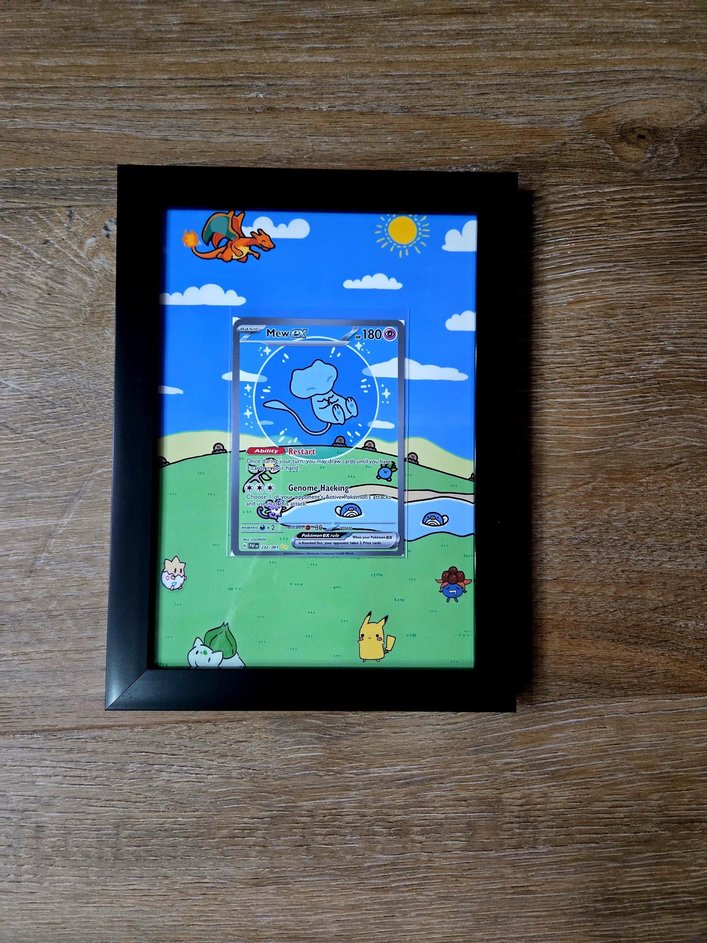 Mew EX SIR 232 Paldean Fates Pokemon Extended Art Frame 5x7 Frame