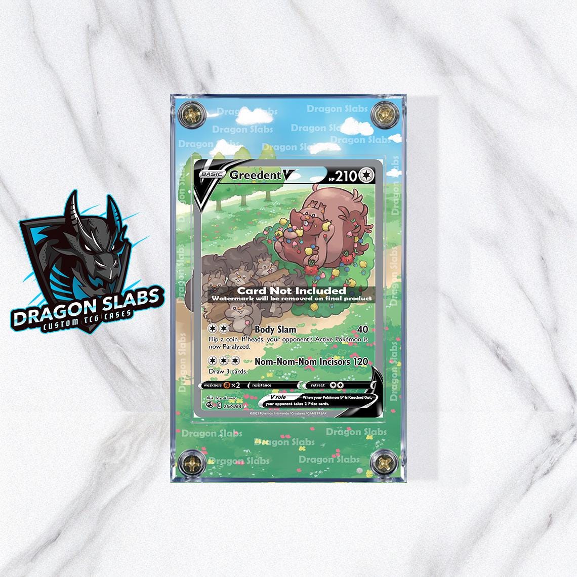 Pokemon Greedent V Alt Art 257/264 Fusion Strike Extended Artwork Case
